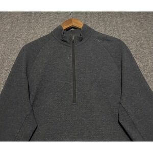 Lululemon At Ease 1/2 Half Zip Pullover Mens medium Gray Textured LM3DLUS